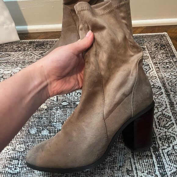 Boutique Brown Sock Booties - Picture 3 of 6